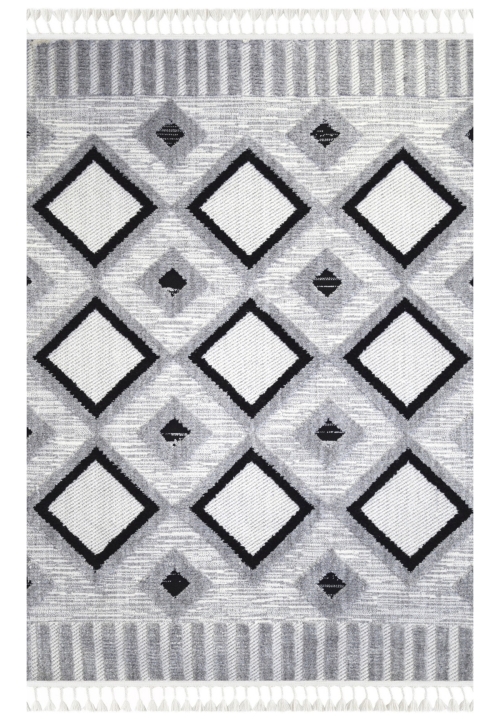 Dywan z frędzlami 120x180 cm Boho Szary Do Salonu AREZZO Y523A grey/grey